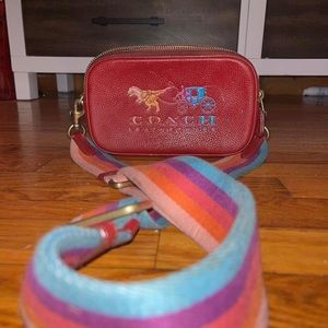 Red/Maroon Coach Rexy Cross body!
